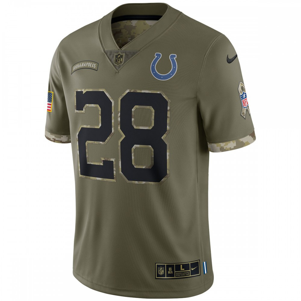 Jonathan Taylor Indianapolis Colts Nike 2022 Salute To Service Limited Jersey - Olive-GridironStore